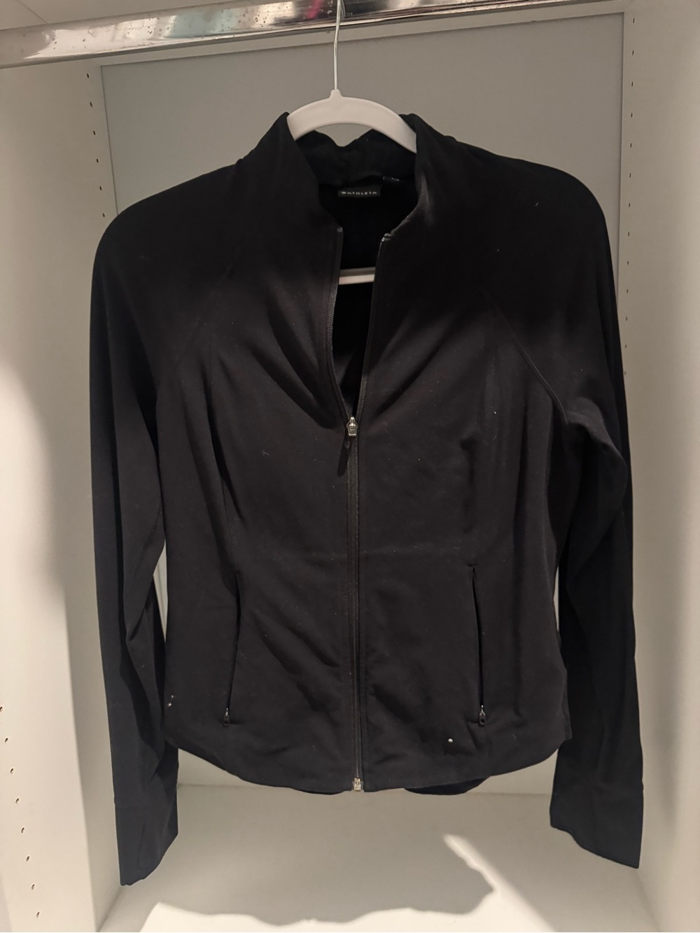 Athleta Black Full-Zip Jacket Small Petite